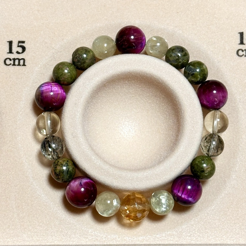 「 山茶花 」  ✯ シトリン タイガーアイ ゴールデンマイカ ユナカイト 草入り水晶 / 天然石ブレスレット パワーストーン 天然石アクセサリー