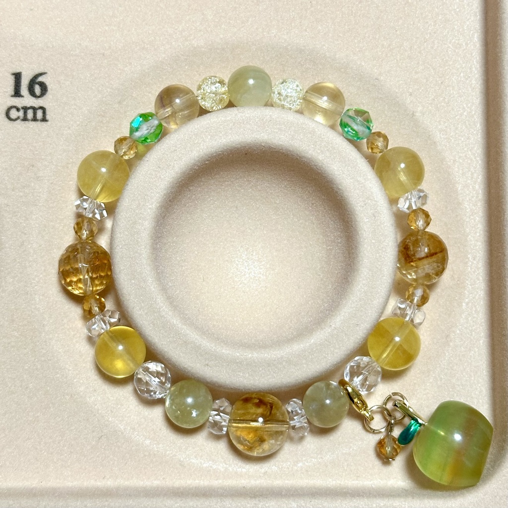 「 蜜りんご 」 ✯ シトリン ゴールデンマイカ イエローフローライト りんご etc/ 天然石ブレスレット パワーストーン 天然石アクセサリー