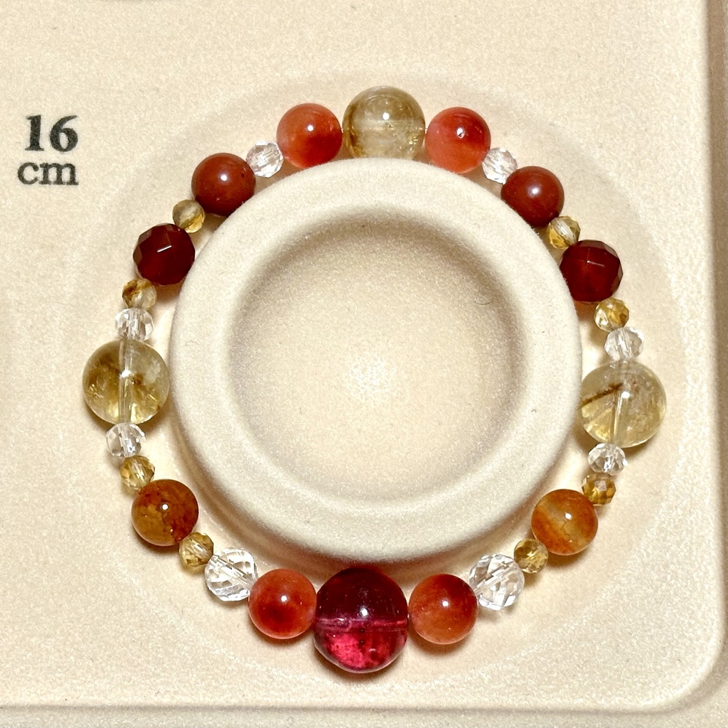 「 りんご飴 」 ✯ 星明かりオリジナルレジン玉 レッドキャンディジェイド シトリン ジャスパー レッドアゲートetc/ 天然石ブレスレット パワーストーン 天然石アクセサリー