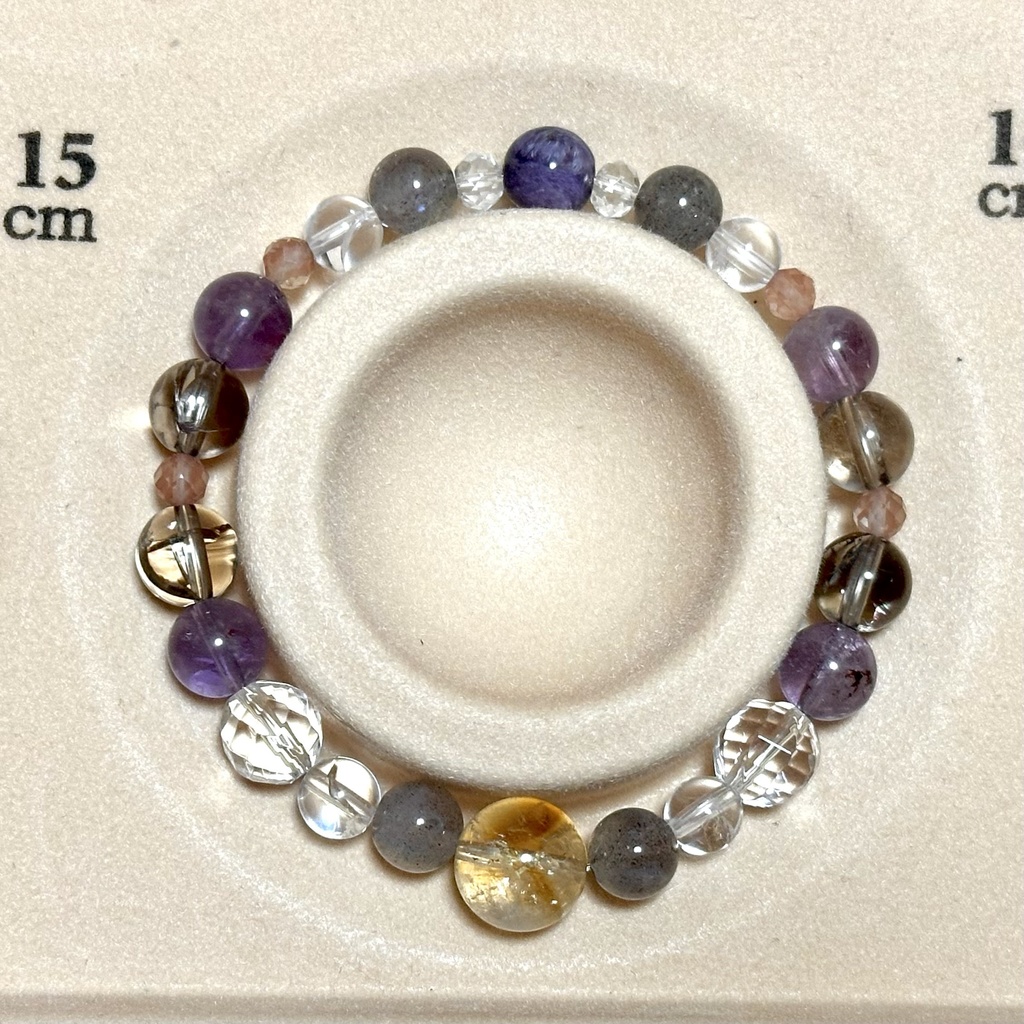 「 夕暮れと秋風 」 ✯ ファントムシトリン ラブラドライト アイリスクォーツ アイリススモーキークォーツ チャロアイトetc/ 天然石ブレスレット パワーストーン 天然石アクセサリー