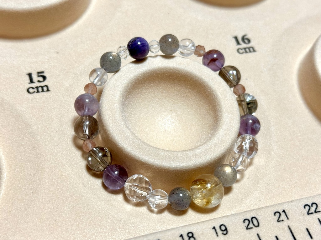 「 夕暮れと秋風 」 ✯ ファントムシトリン ラブラドライト アイリスクォーツ アイリススモーキークォーツ チャロアイトetc/ 天然石ブレスレット パワーストーン 天然石アクセサリー
