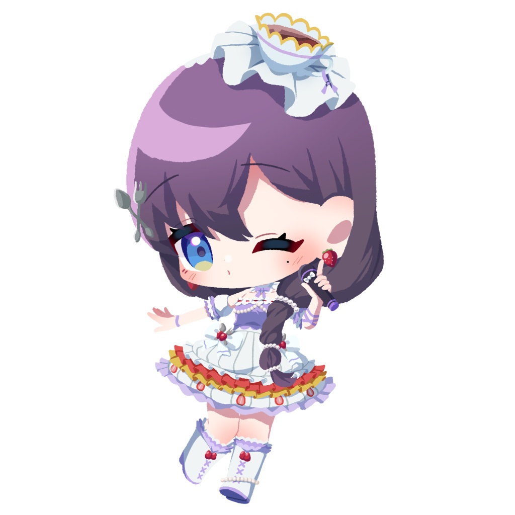 アクリルキーホルダー(スイーツカフェドレス新衣装)