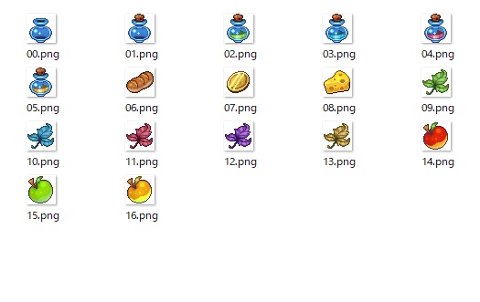 ドット絵アイコン集 ~村の特産品~