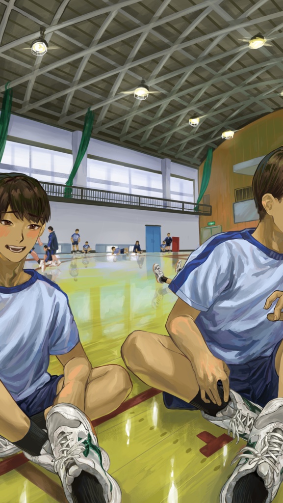 「体育祭準備」ポストカード