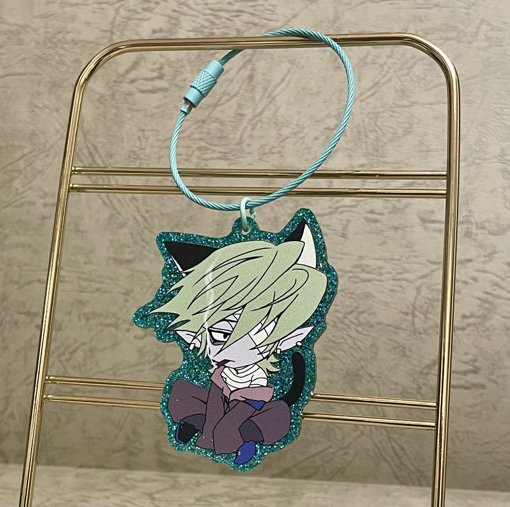 にゃんこ緑スマイルアクキー