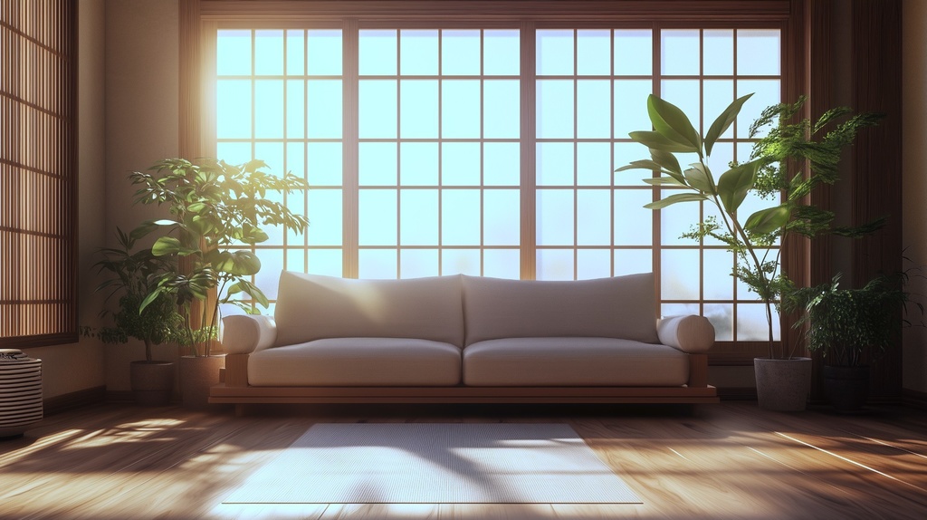 【TRPG背景素材】和風モダンリビング 4種セット(昼・夕・夜・異変)