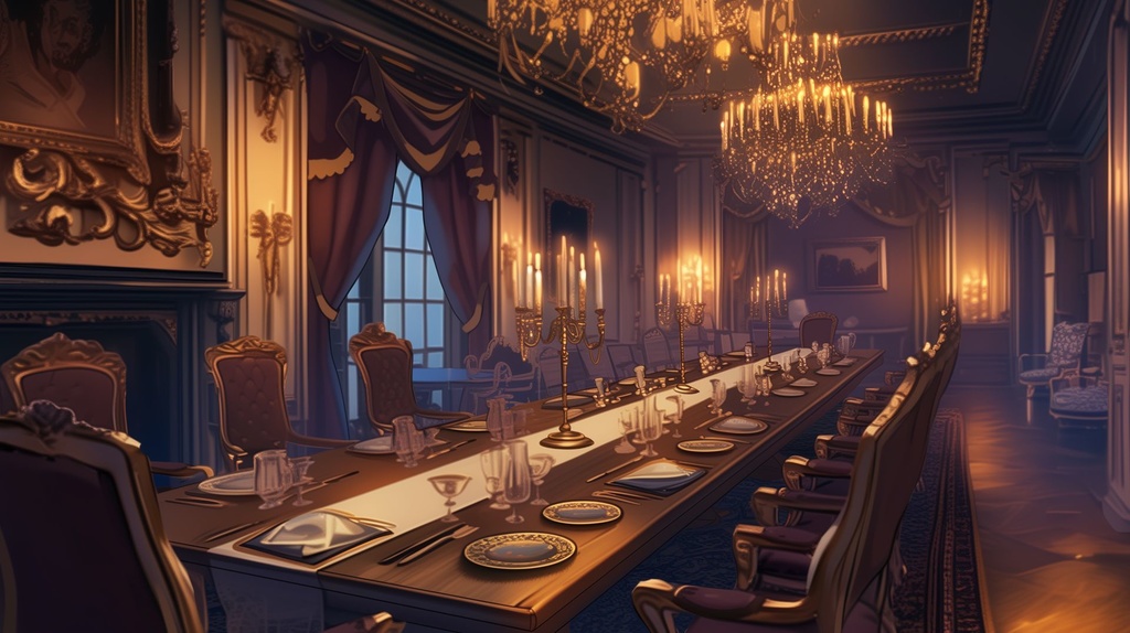 【背景素材】豪華な洋館セット(5枚セット/TRPG・動画用)