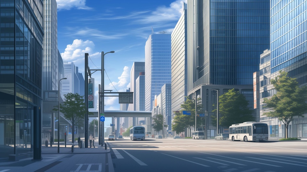 【背景素材】都会の日常セット(5枚セット/TRPG・動画用)