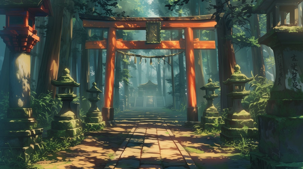 【背景素材】日本の風景・神社セット(5枚セット/TRPG・動画用)