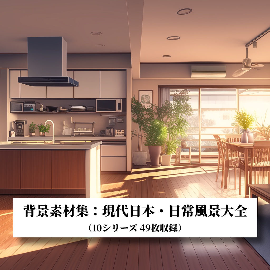 【背景素材】背景素材・一括導入パック（全10種・計49枚）