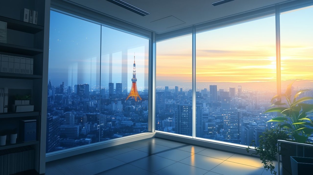 【早期販売価格】【VTuber配信背景】都会の高層ゲーミングルーム(朝・昼・夜・雨 4点)|座標固定・透過パーツ付