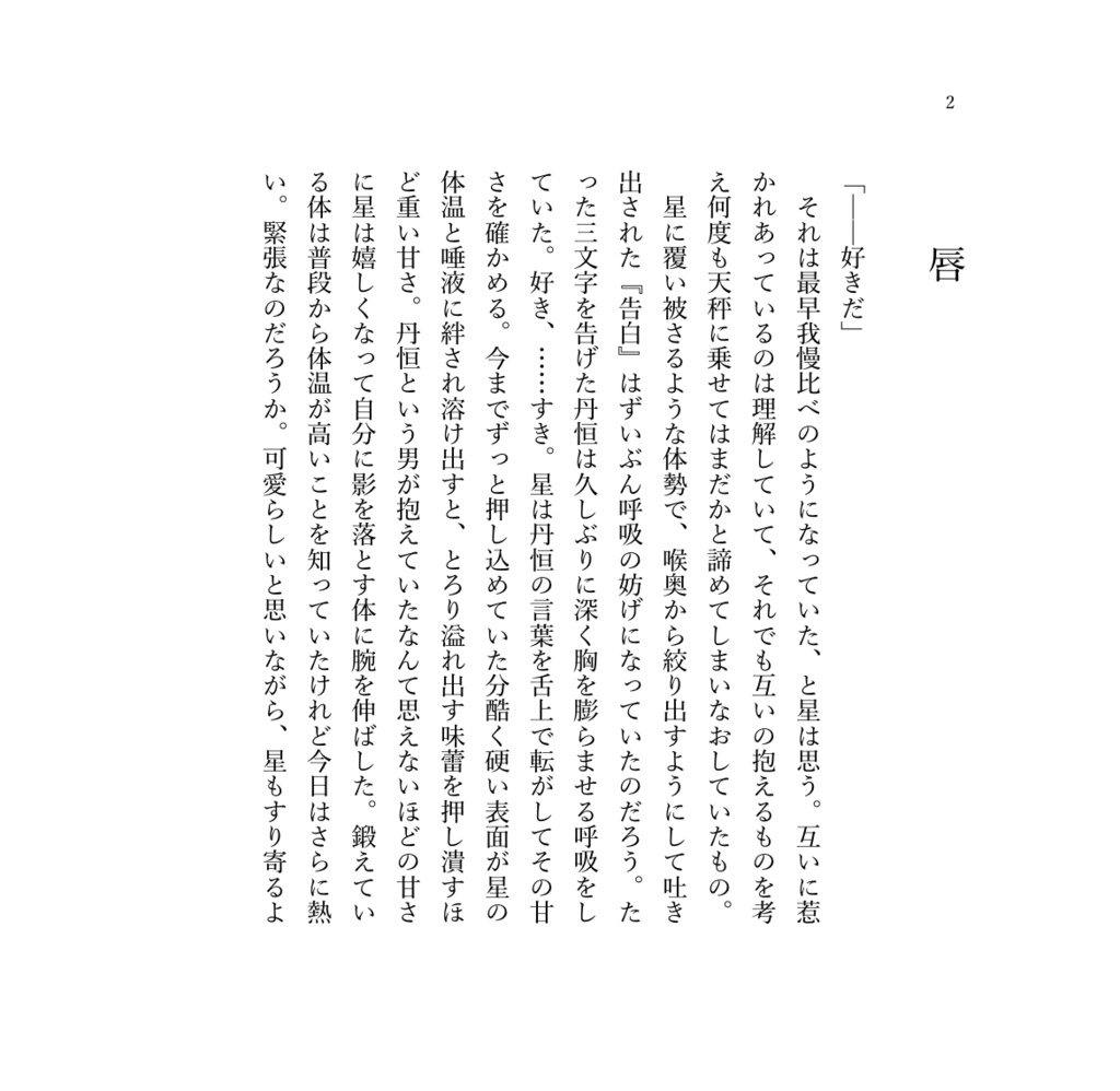 【丹星】君に捧げるキスの場所