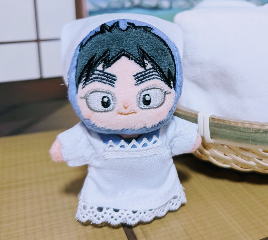 (受注)(ほわぬい8cmサイズ)割烹着