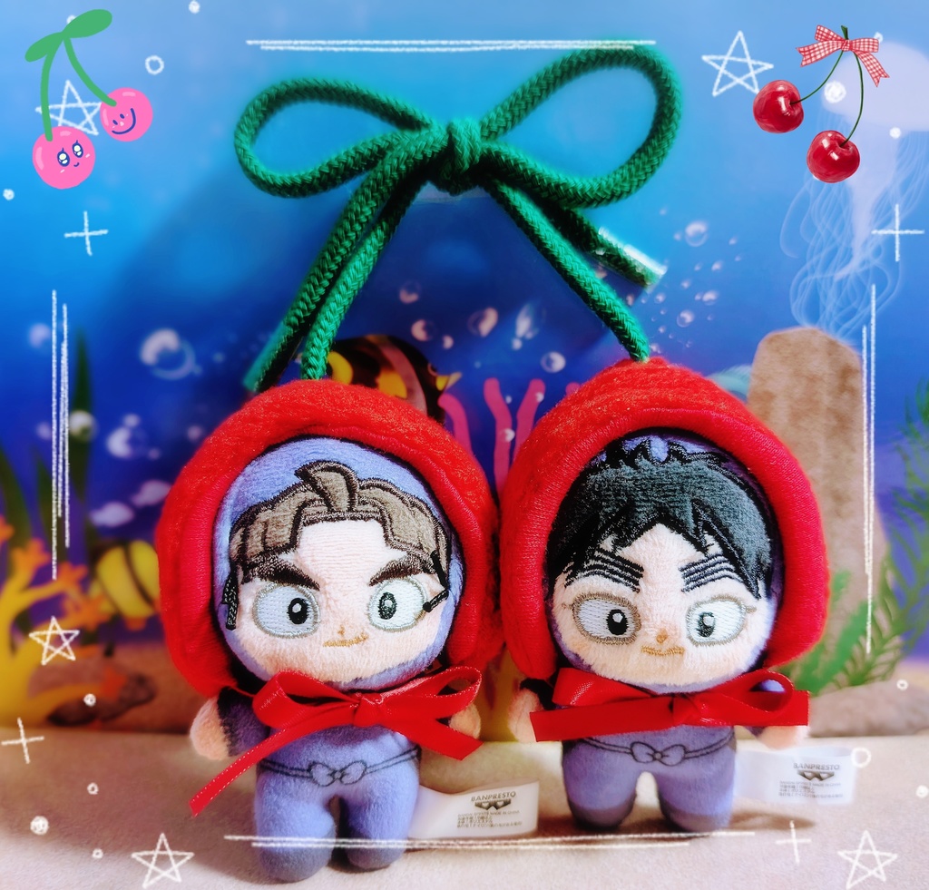 (受注)(ほわぬい8cmサイズ)さくらんぼ着ぐるみ