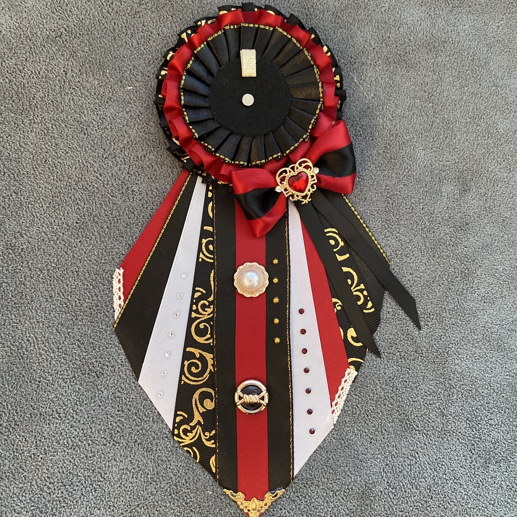 痛ロゼット ブラックレッドL