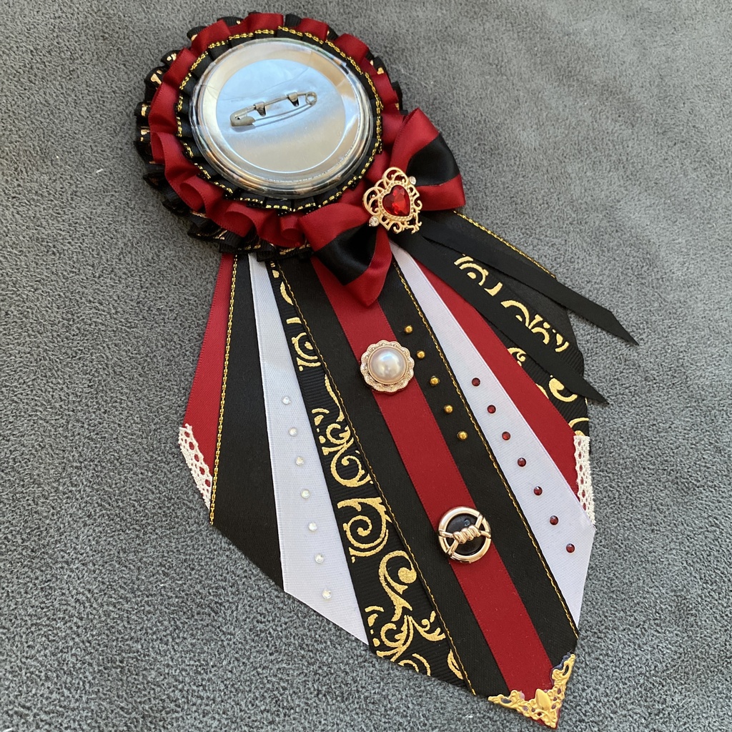 痛ロゼット ブラックレッドL