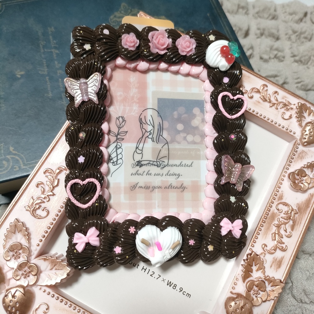 ホイップデコ B8 縦 トレカデコ チョコ風デザイン