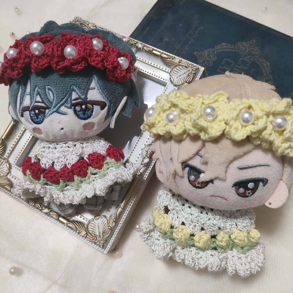 ハンドメイド かぎ編み ぬい服 花かんむり チューリップケープ 春