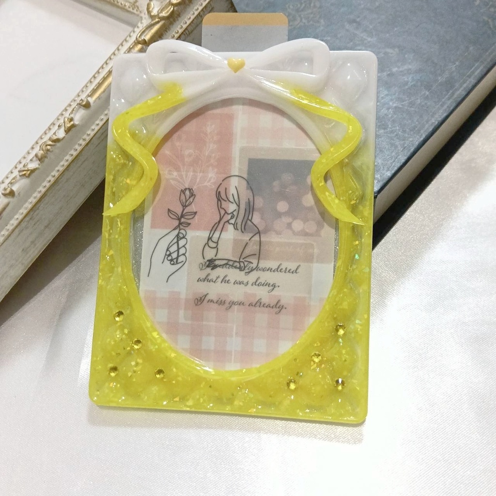 ハンドメイド B8縦 レジンデコ キルティングデコ トレカデコ クリームソーダ風
