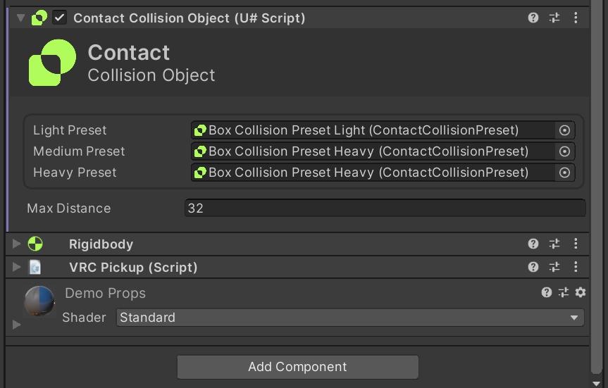 Contact - Collision and Footstep Sounds | VRChat World Prefab