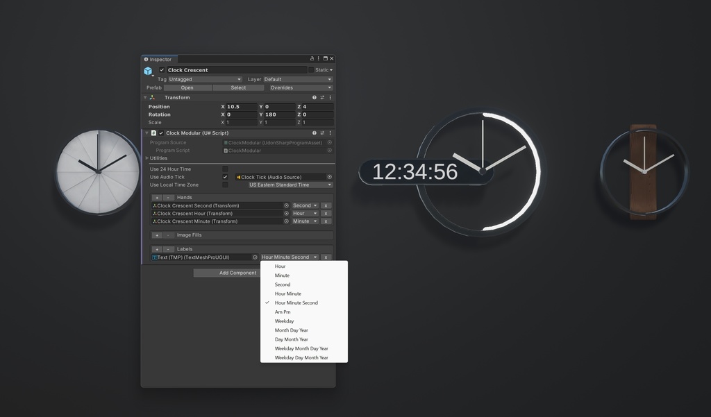 Real-time Clocks | VRChat World Prefab