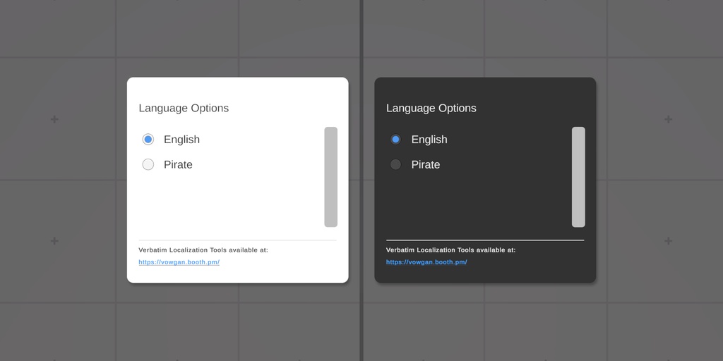 Verbatim Localization | VRChat World Prefab