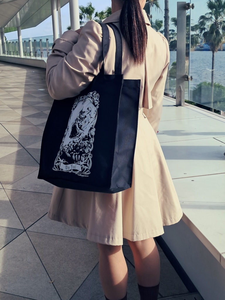 タロット霊夢柄 スクエアトートバッグ