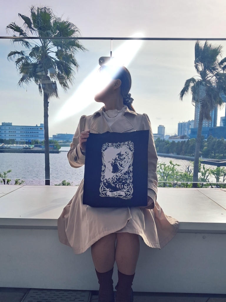 タロット霊夢柄 スクエアトートバッグ