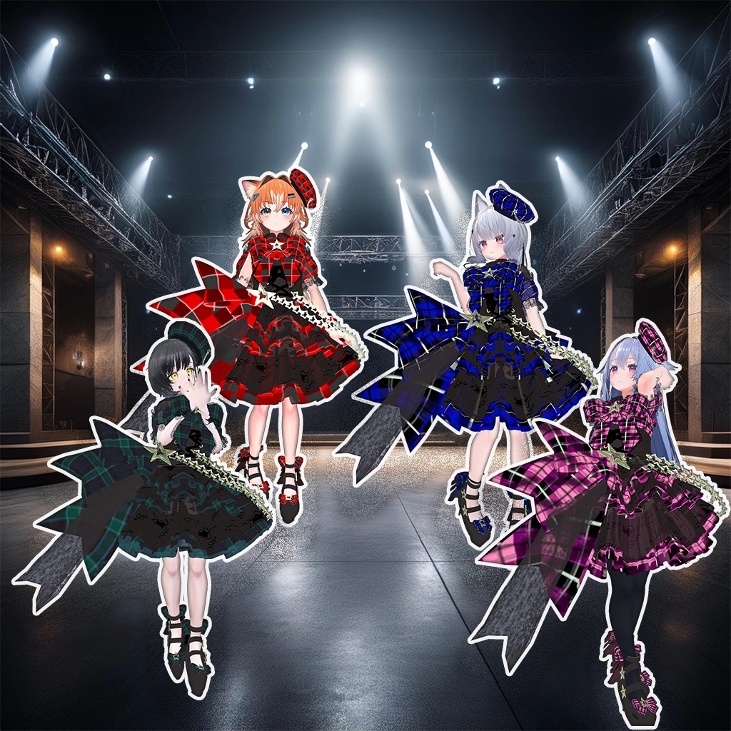 【47アバター】ShiningStarDresACT2Ver2.0.1【複数アバター対応】