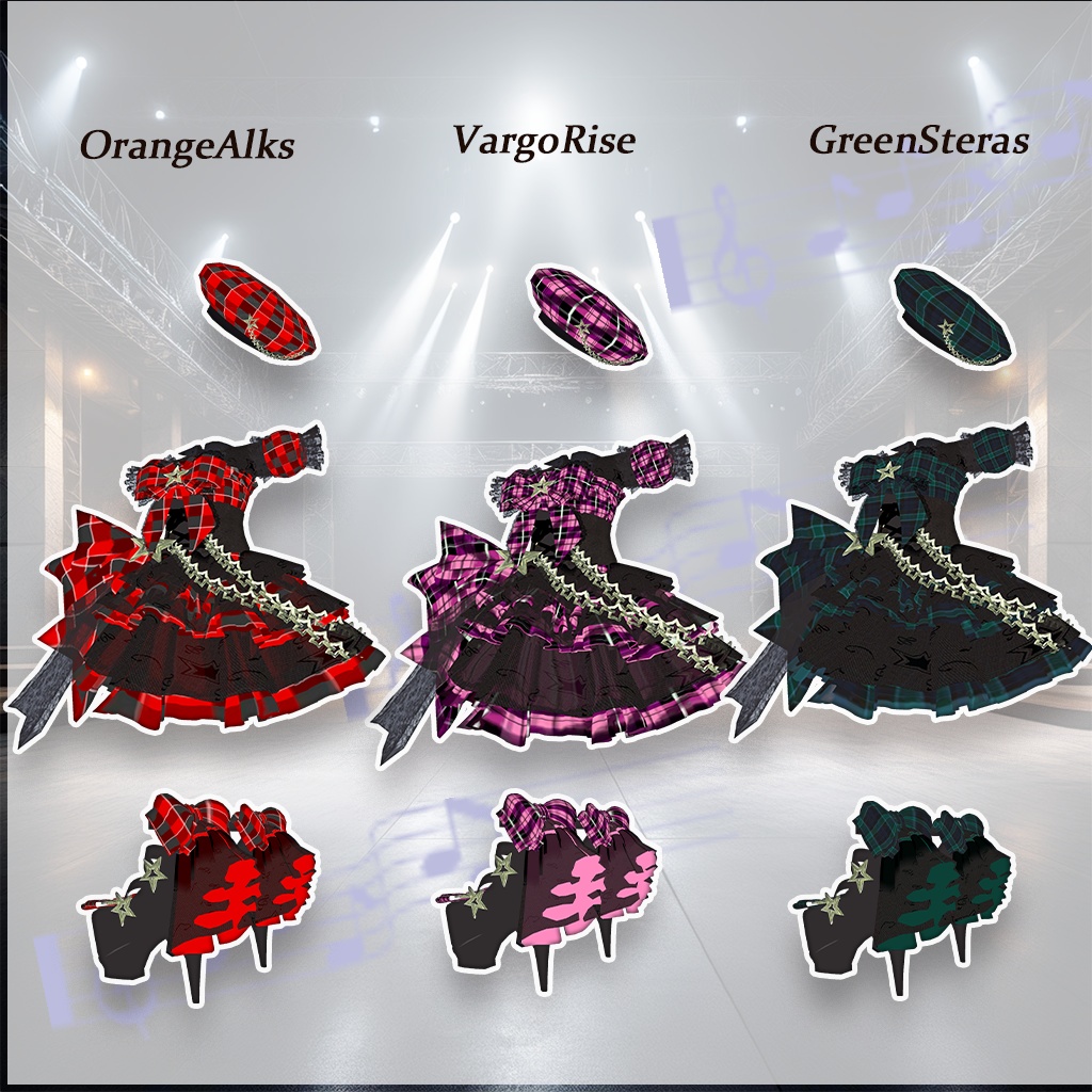 【47アバター】ShiningStarDresACT2Ver2.0.1【複数アバター対応】