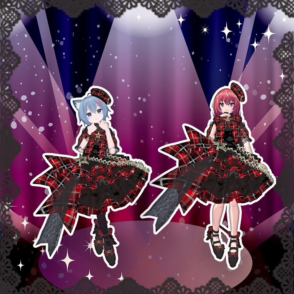 【47アバター】ShiningStarDresACT2Ver2.0.1【複数アバター対応】