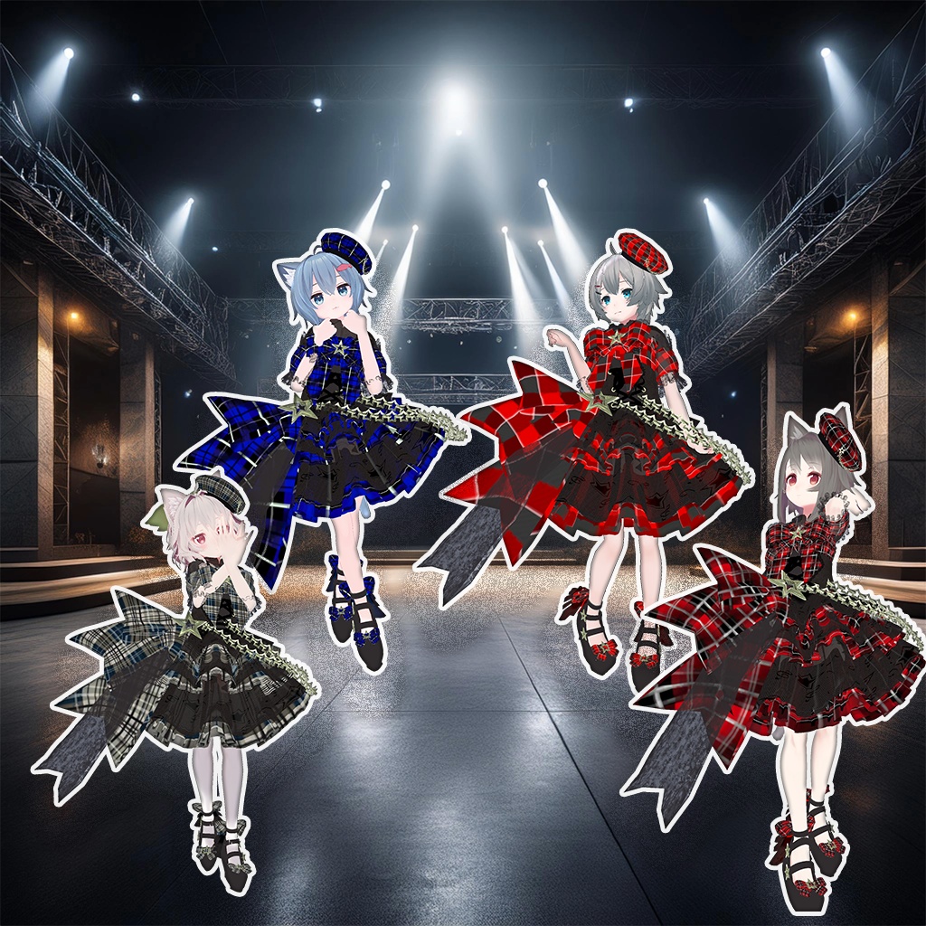 【47アバター】ShiningStarDresACT2Ver2.0.1【複数アバター対応】