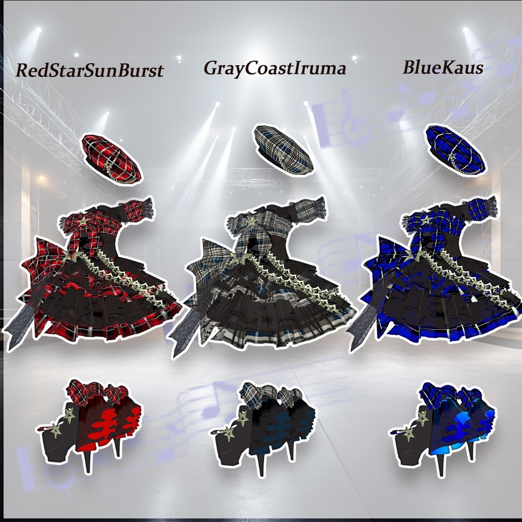 【47アバター】ShiningStarDresACT2Ver2.0.1【複数アバター対応】