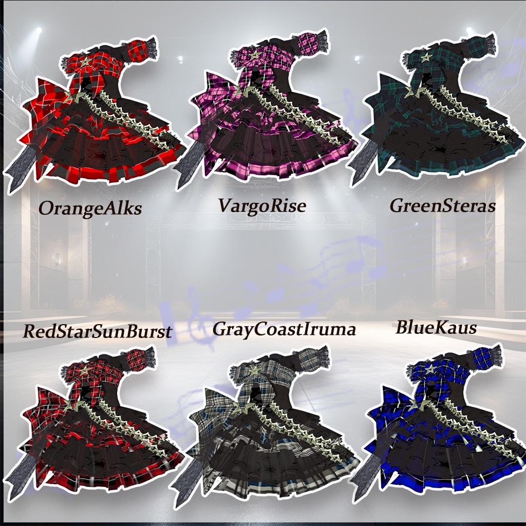 【47アバター】ShiningStarDresACT2Ver2.0.1【複数アバター対応】