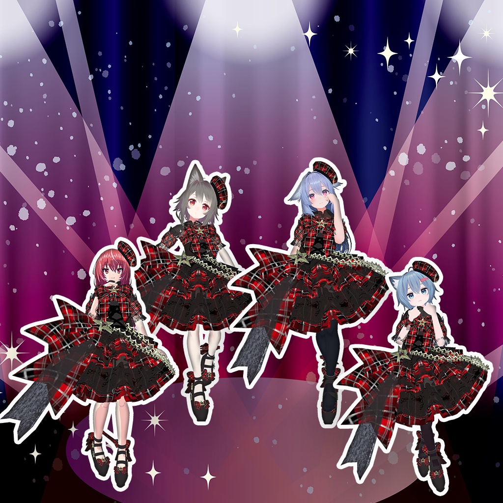 【47アバター】ShiningStarDresACT2Ver2.0.1【複数アバター対応】