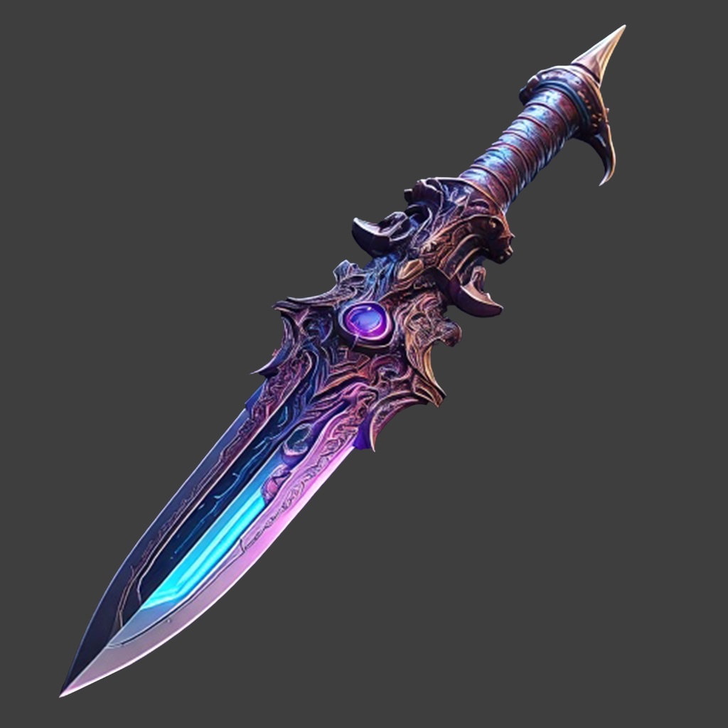 Purple Sword【3Dモデル】