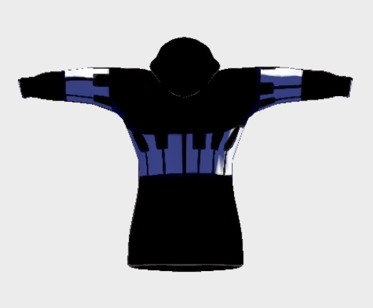 【全アバター対応】なりきりK・BlacKパーカー(Xwear形式ファイル)単品&フルセット