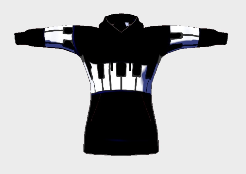 【全アバター対応】なりきりK・BlacKパーカー(Xwear形式ファイル)単品&フルセット