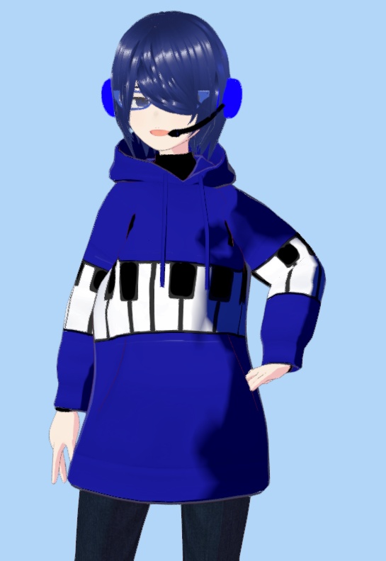 【全アバター対応】なりきりK・BlacKパーカー(Xwear形式ファイル)単品&フルセット