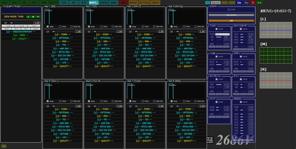 レトロゲーム音源VST「2868V」