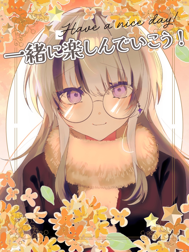 【フリー素材】全三色🖼️お花のおはV素材