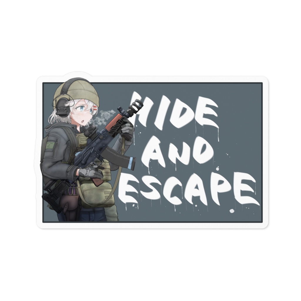 『HIDE AND ESCAPE』　ステッカー　アーニャ