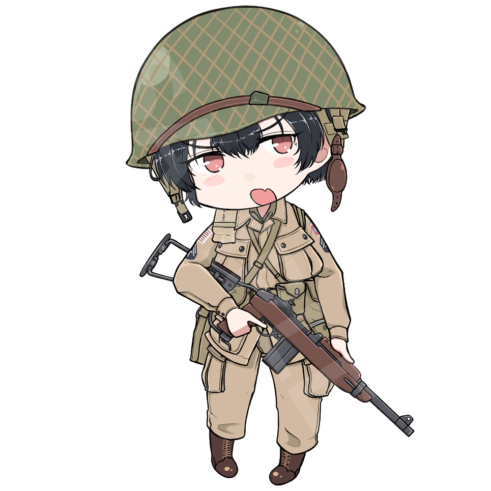 G.I.がーるず　ちびますこっと　1943　Sicily　ステッカー
