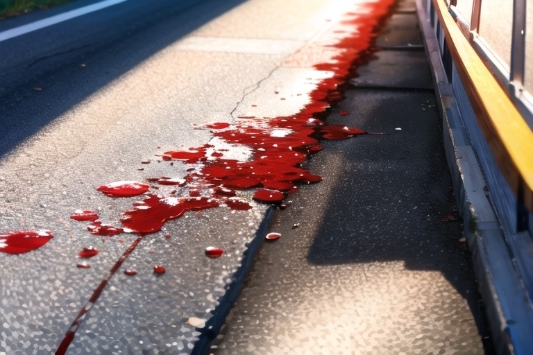 血が落ちている道の背景素材
