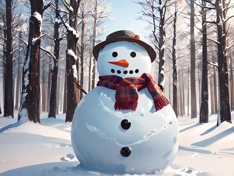 雪だるまの素材