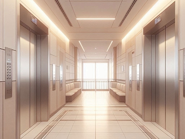 エレベーターの背景素材