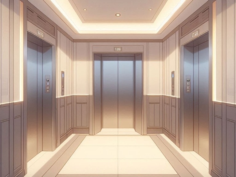 エレベーターの背景素材