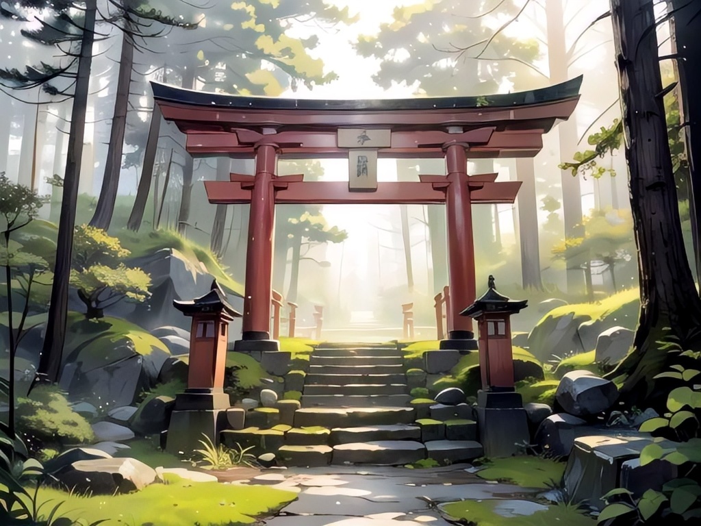 神社の背景素材