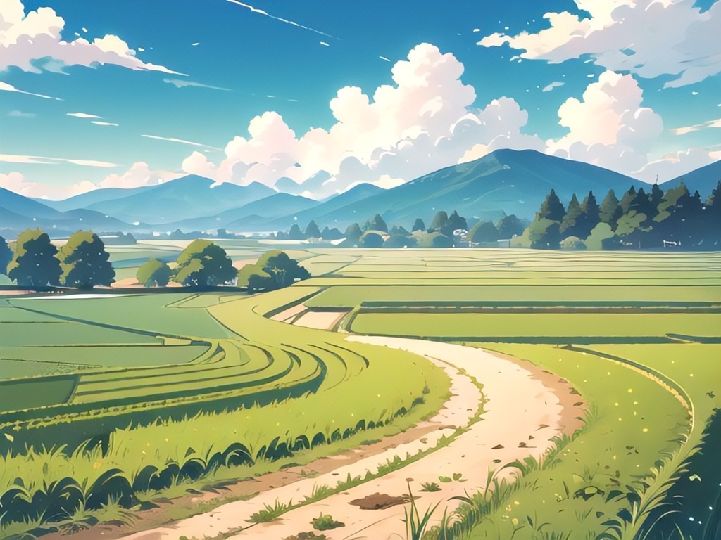 田んぼの背景素材