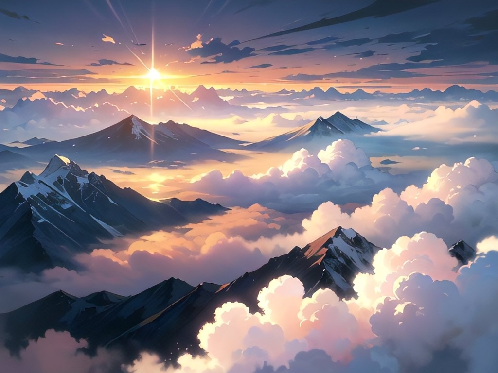 雲海の背景素材